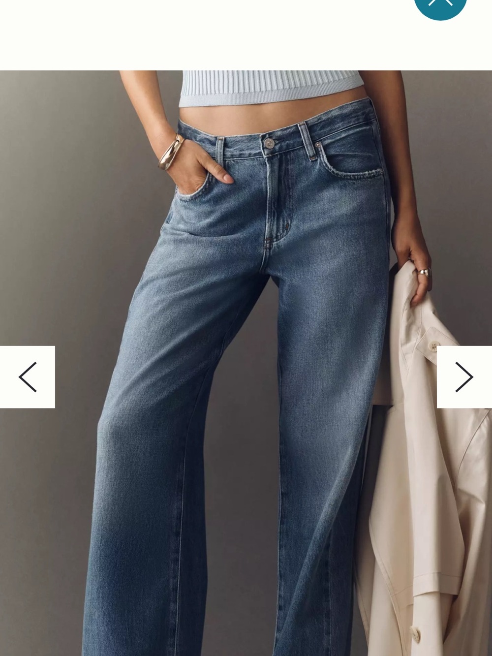 Citizens Of Humanity Wide-Leg Jeans in Washed Blue